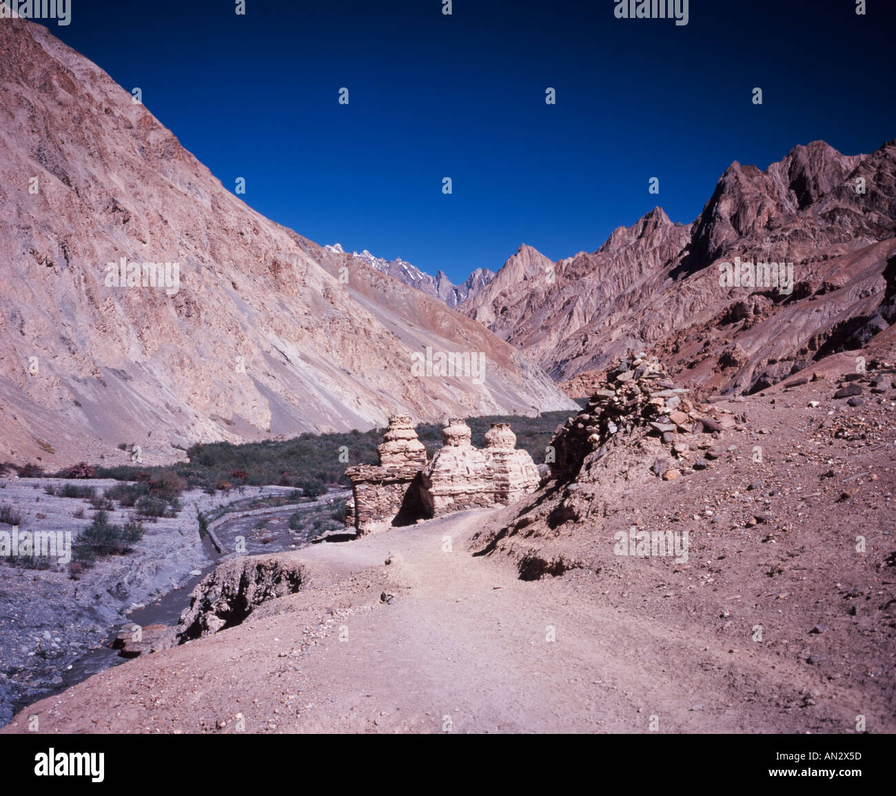 Markha Valley Trek Ladakh India Stock Photo