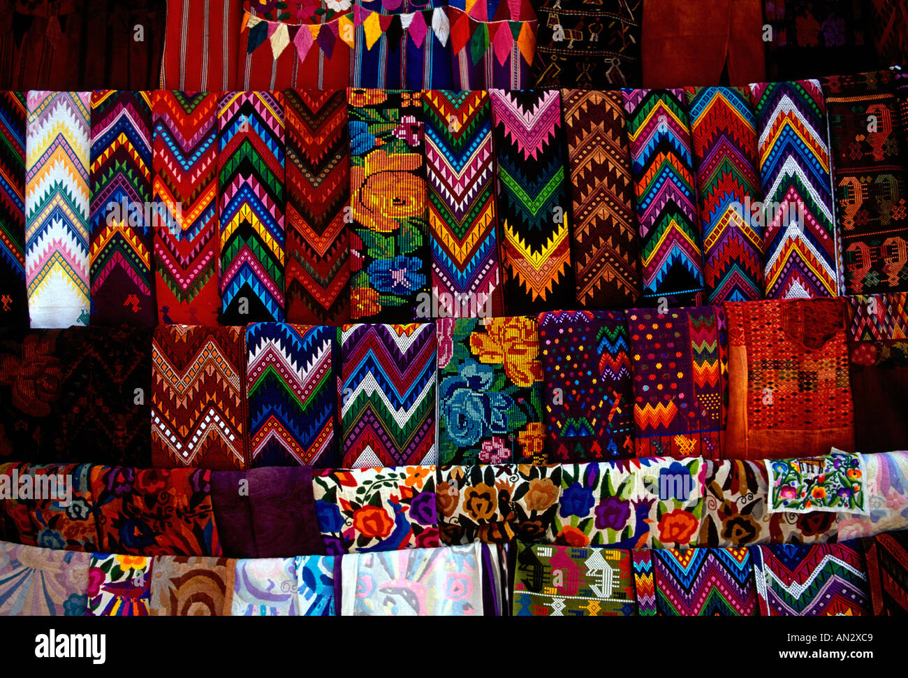 Handicrafts market chichicastenango guatemala hi-res stock photography