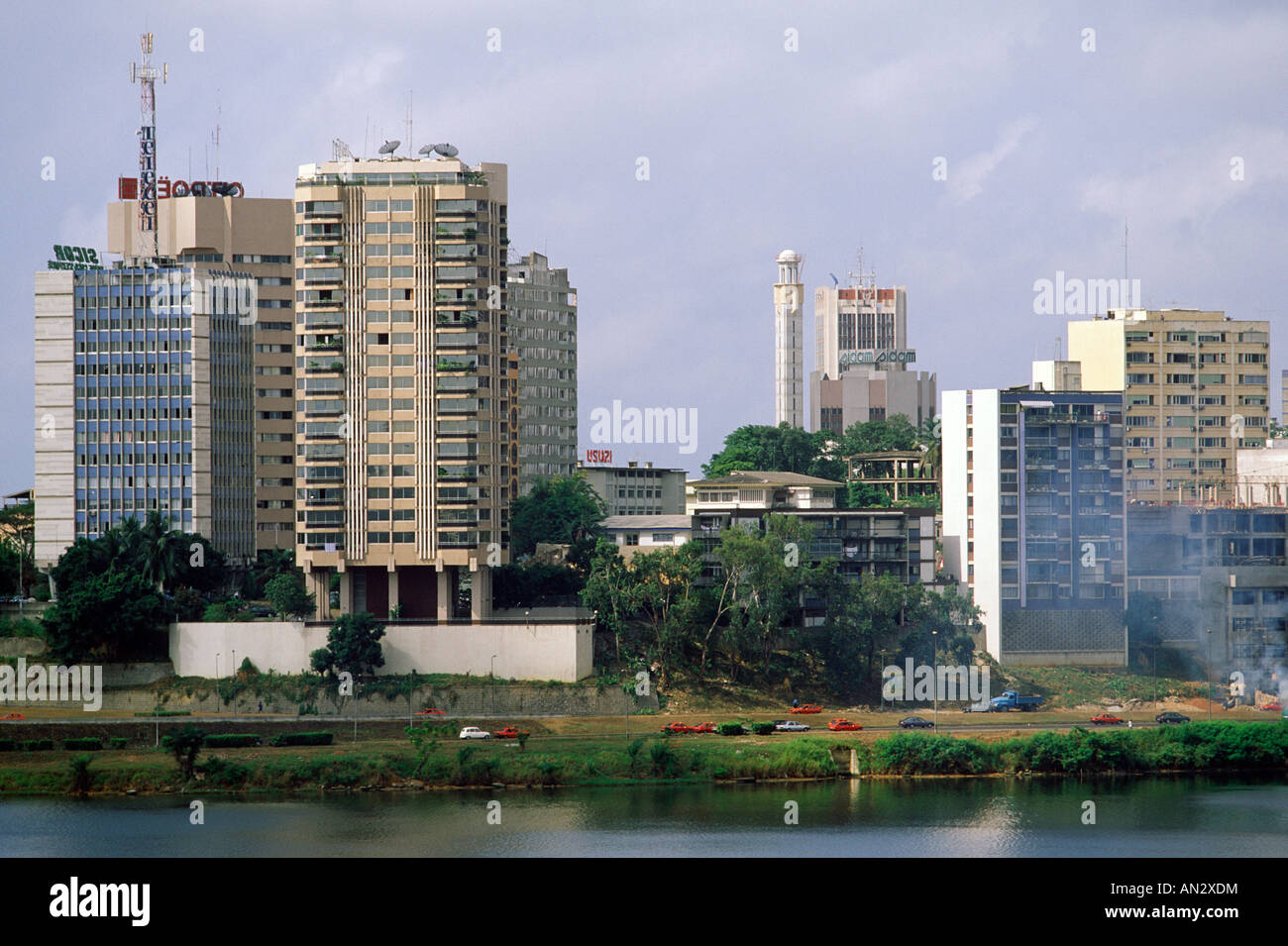Skyline view, Plateu District,  Abidjan, Ivory Coast Stock Photo