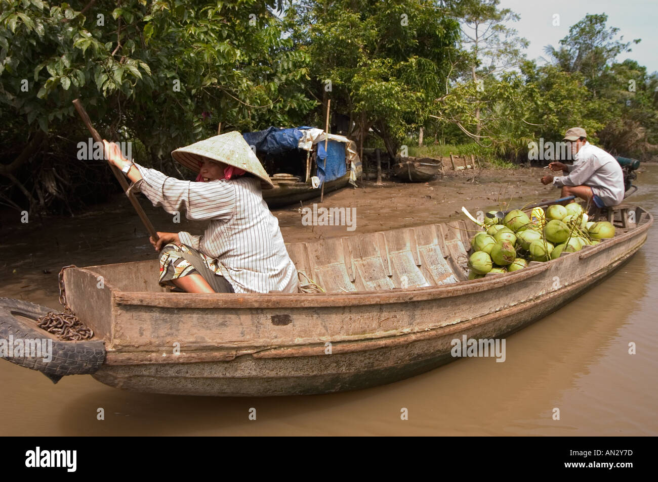 boats on the Mekong Delta Cantho Southern Vietnam Stock Photo - Alamy