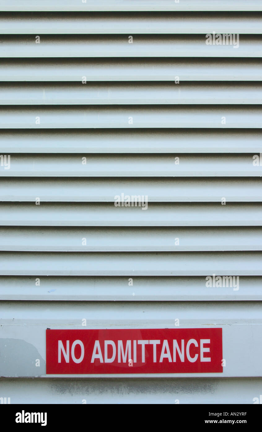 no admittance sign Stock Photo