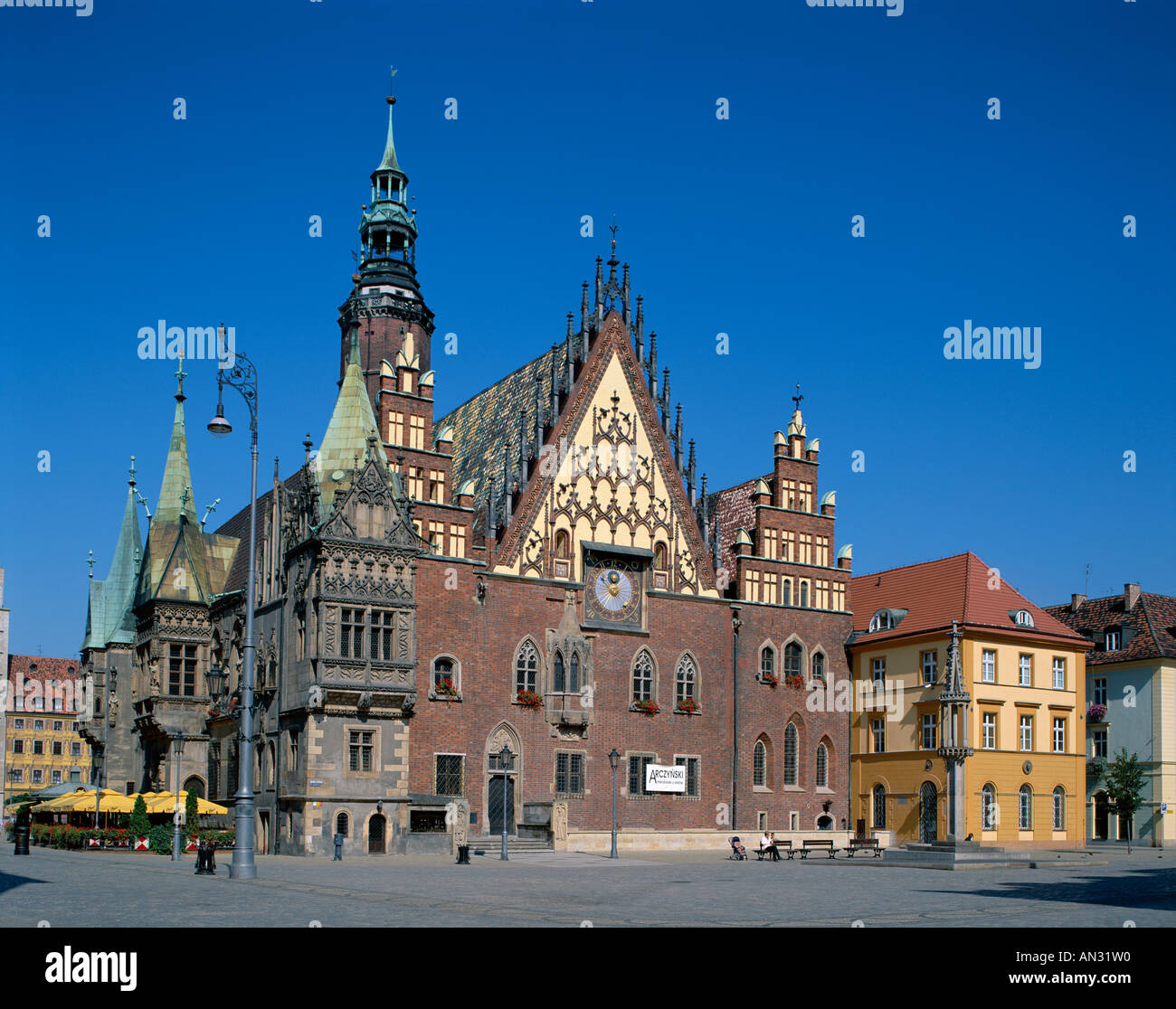 Town Hall, Wroclaw, Poland Stock Photo