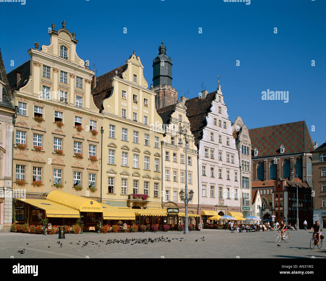 Main Market Square, Wroclaw, Poland Stock Photo