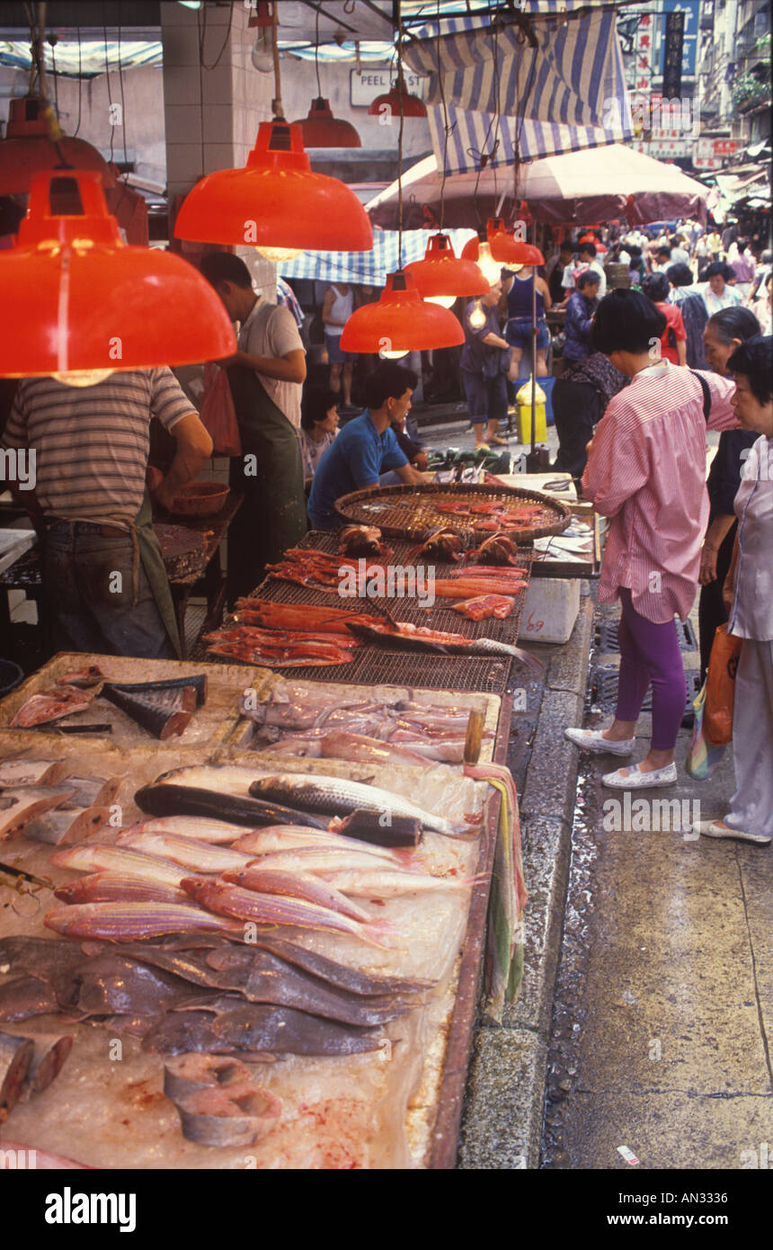 Hong Kong Food Market Stock Photo Alamy