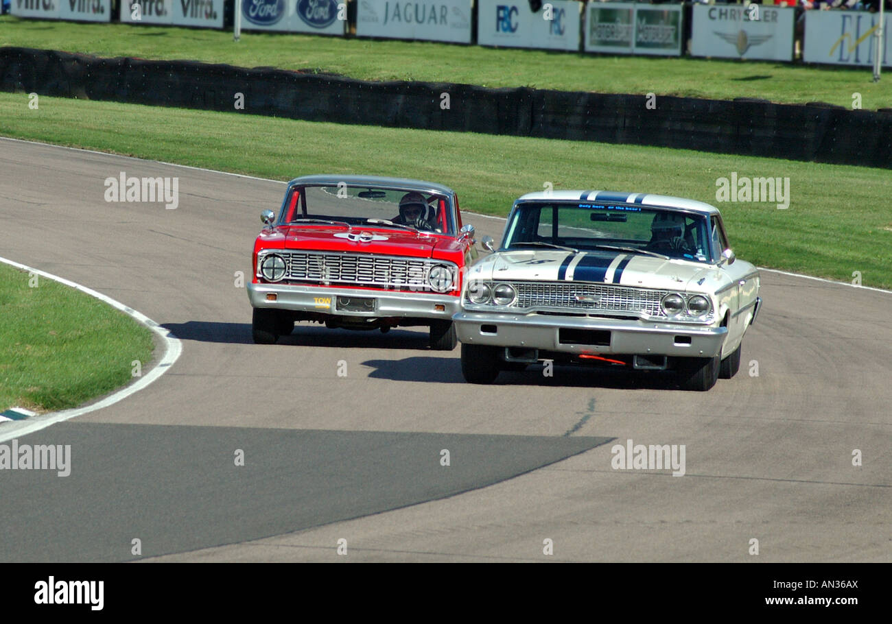 Ford Galaxie Racing at Goodwood Sussex England UK Stock Photo
