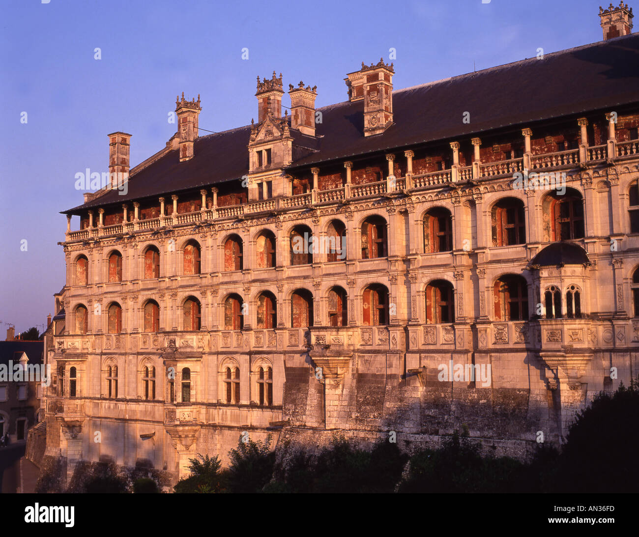 France Loire Valley Blois château castle Façade de Loges Stock Photo