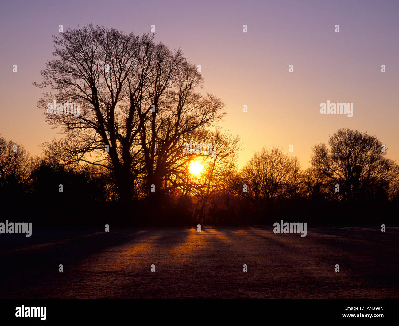 Rural winter sunrise hi-res stock photography and images - Alamy