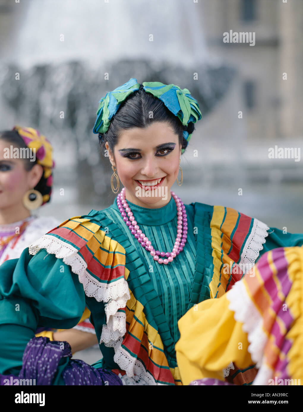 Woman Dressed in Traditional Costume, Guadalajara, Mexico Stock Photo