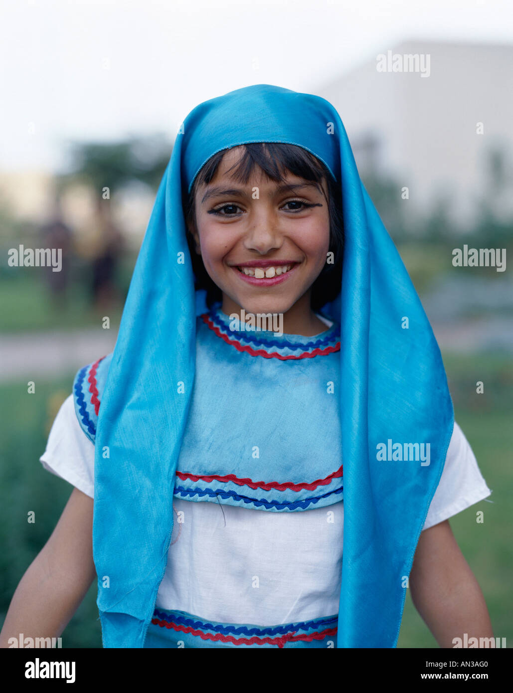 Child / Young Girl in Traditional Dress & Head Scarf, Cairo, Egypt Stock Photo 8798847 Alamy