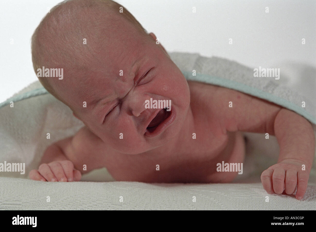 Crying baby. Stock Photo