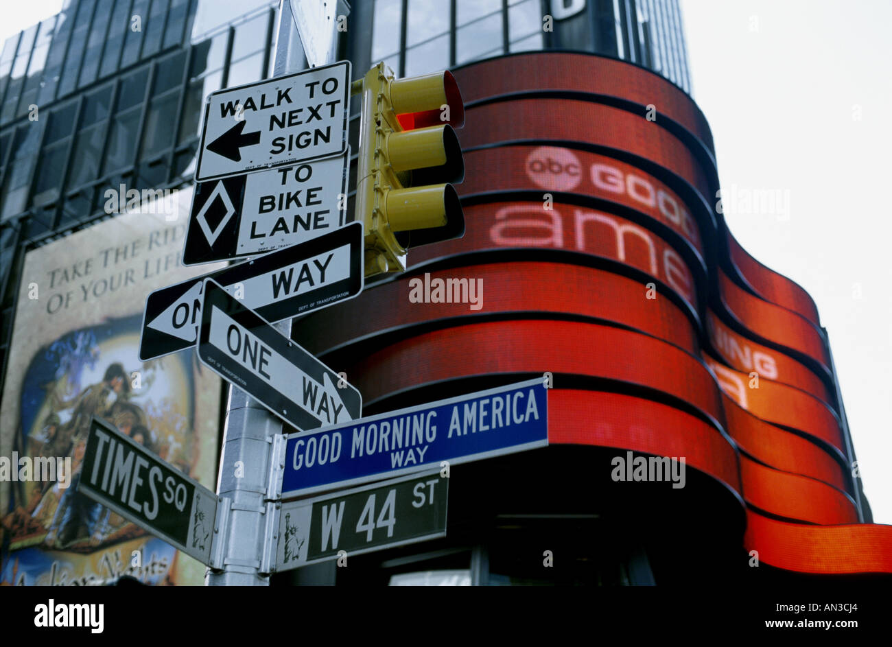 Times Square / Street Sign Post, New York City, USA Stock Photo Alamy