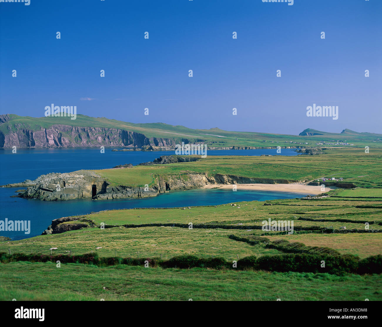 Dingle Peninsula / Rugged Coastline View, County Kerry, Ireland Stock Photo