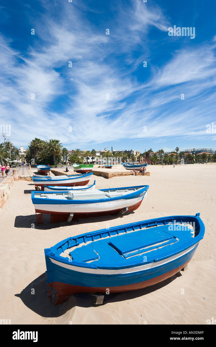 Main Beach near Marina, Salou, Costa Dorada, Spain Stock Photo