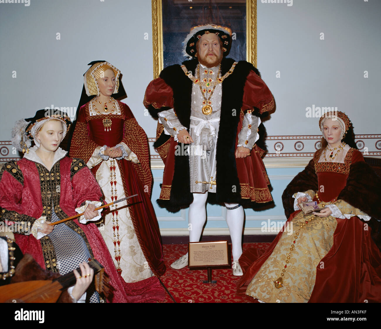 Madame Tussaud's Wax Museum / Henry VIII Wax Statue, London, England Stock Photo