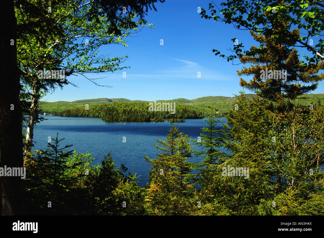 A view of Lac des Iles Stock Photo Alamy