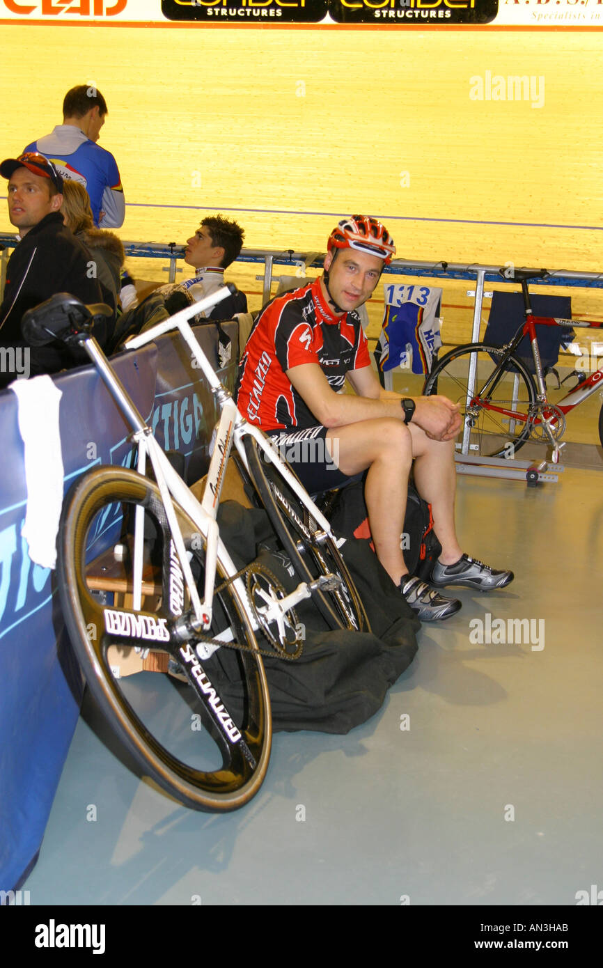 Graham Obree at opening of Newport Velodrome Wales Stock Photo - Alamy