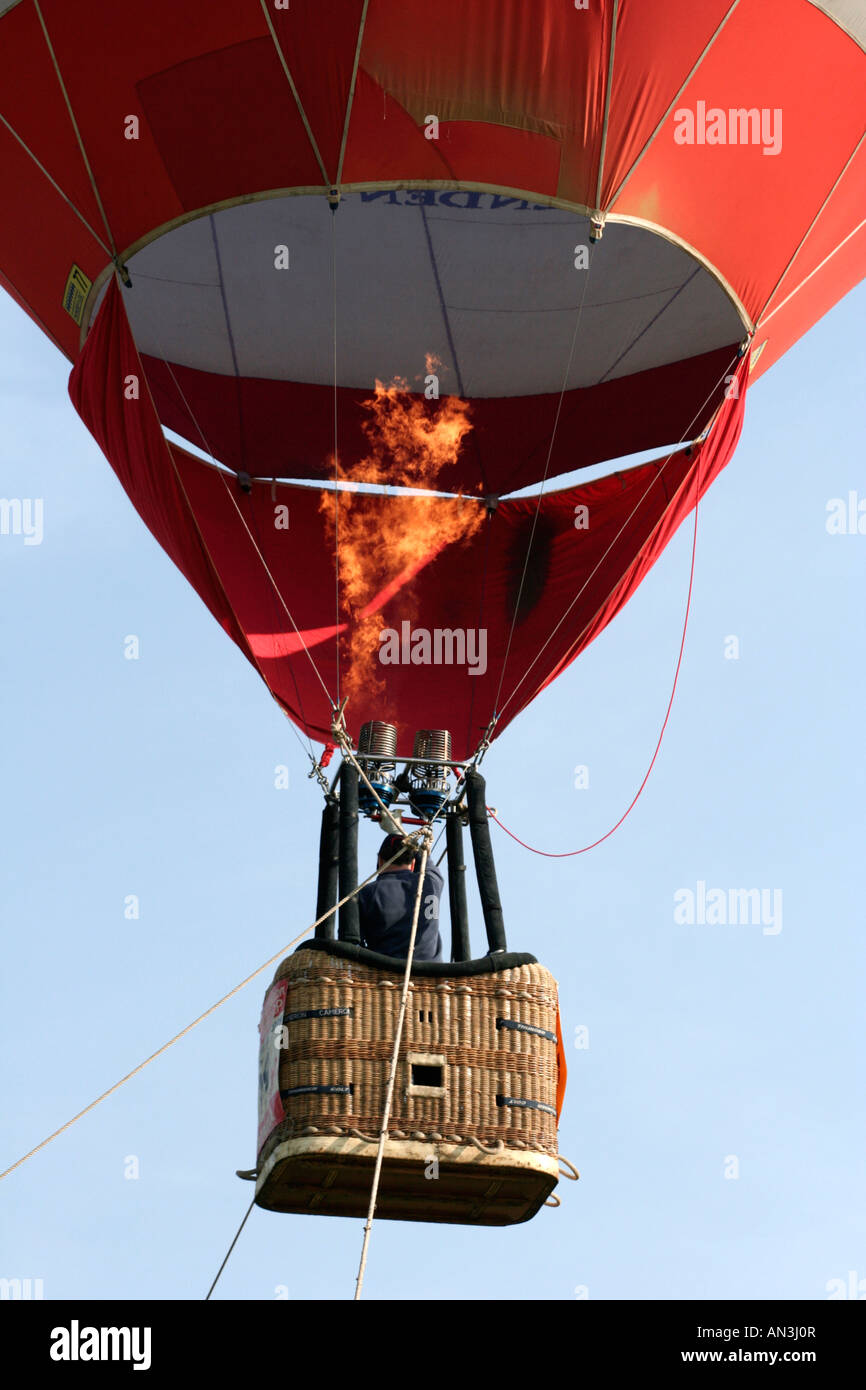 Hot Air Balloon taking off before race Stock Photo - Alamy