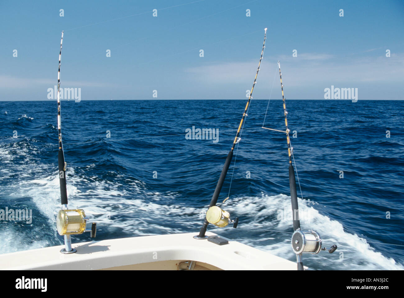 Open sea fishing rods hi-res stock photography and images - Alamy