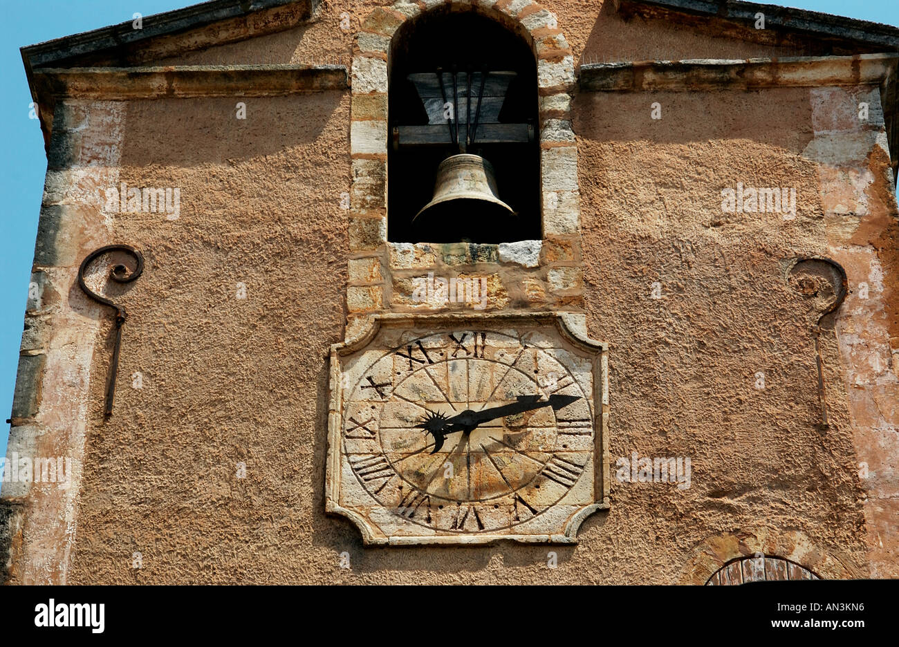 Campanile. Roussillon. Vaucluse. FRANCE Stock Photo
