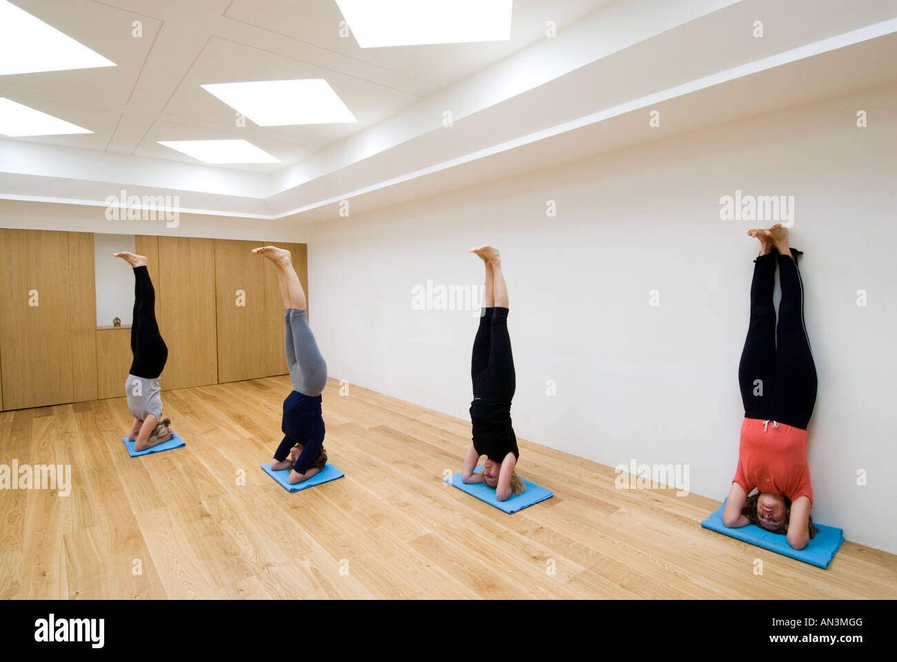 Yoga class, London, England, UK Stock Photo Alamy