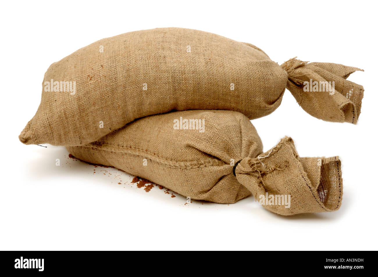 2 sand bags Stock Photo