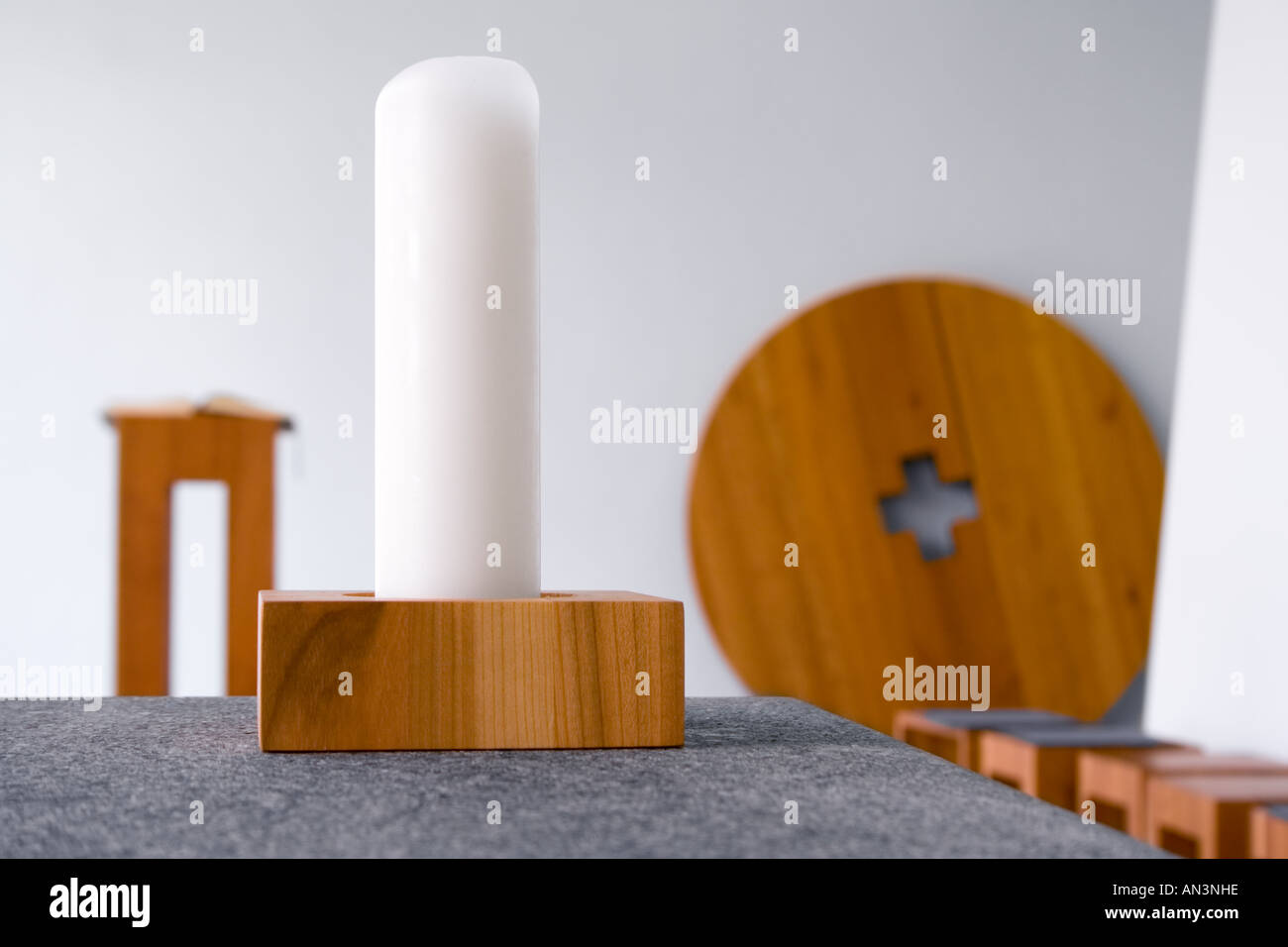 Candle on Altar Stock Photo Alamy