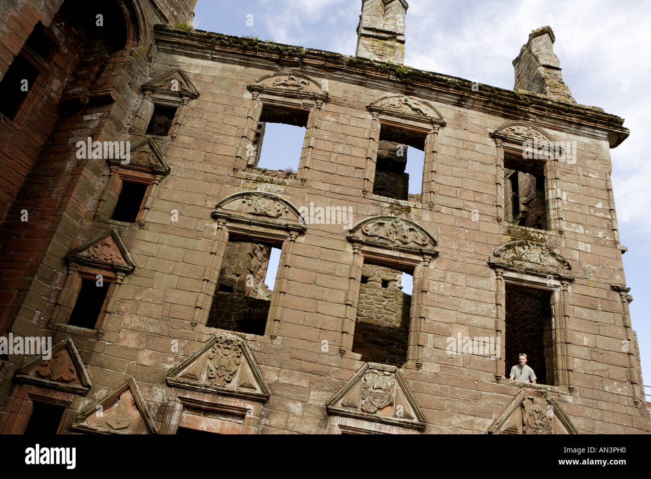 Internal architecture of a Scottish Castle Stock Photo