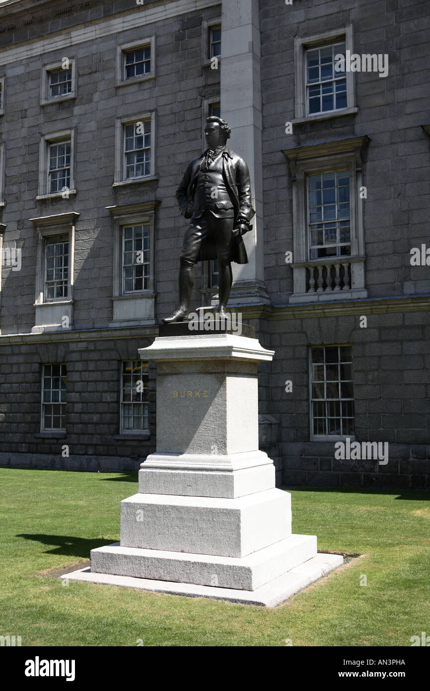 Statue of Edmund Burke, Trinity College Dublin Stock Photo Alamy