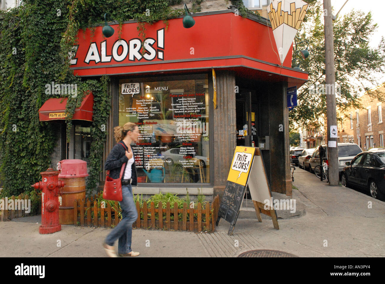 Frites Alors ! famous french fries restaurant on Rachel street city of  Montreal Quebec Canada Stock Photo - Alamy