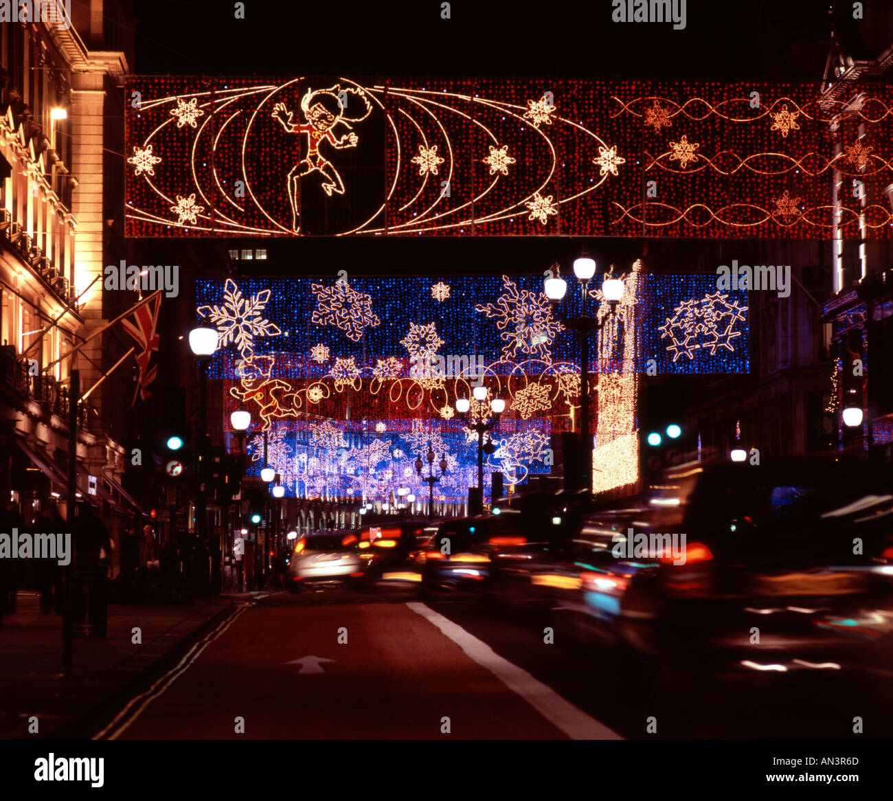 Christmas lights in Regent Street London UK Stock Photo Alamy