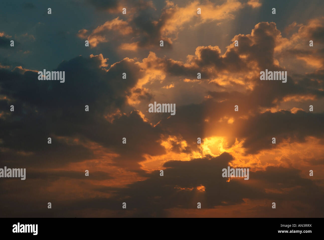 sunset sky clouds Stock Photo - Alamy