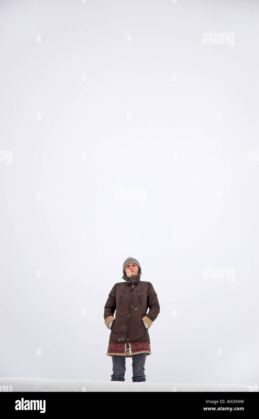 Woman standing outdoors hi-res stock photography and images - Alamy