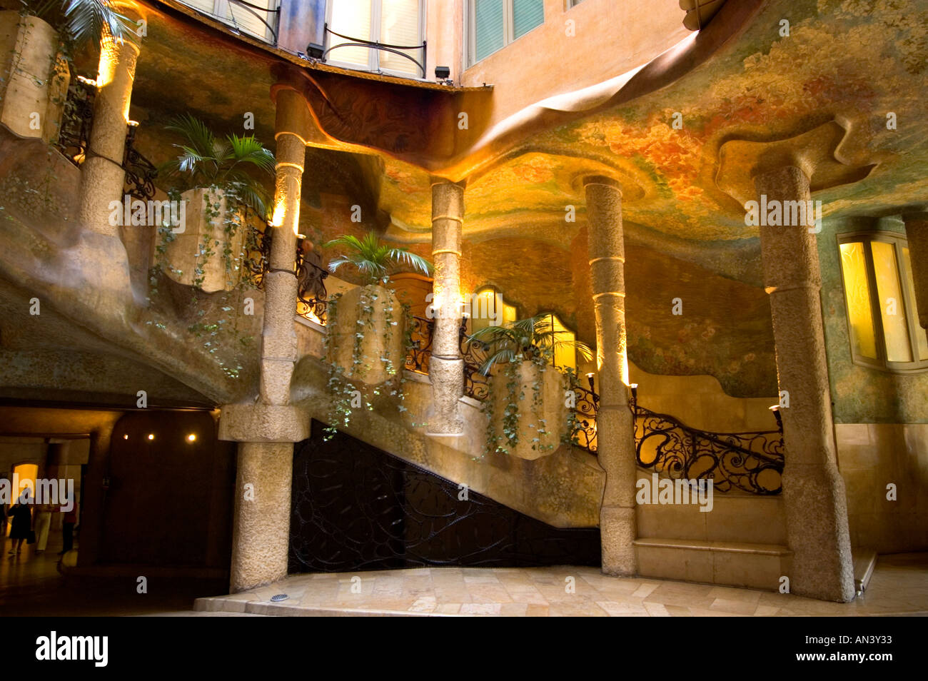 Apartment Inside Casa Mila La Stock Photos Apartment