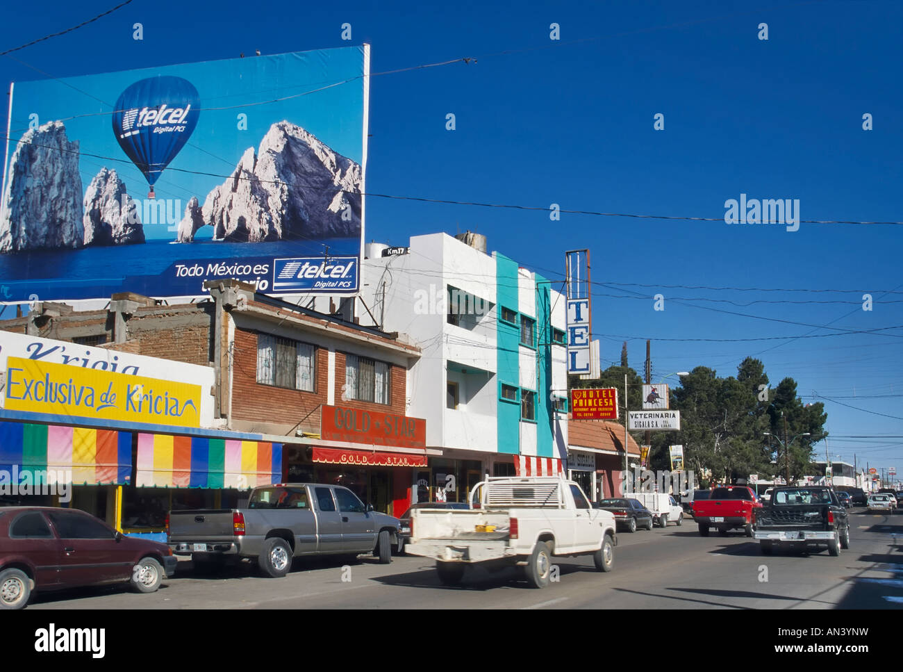 Avenida Morelos in Mennonites town of Cuahtemoc, State of Chihuahua