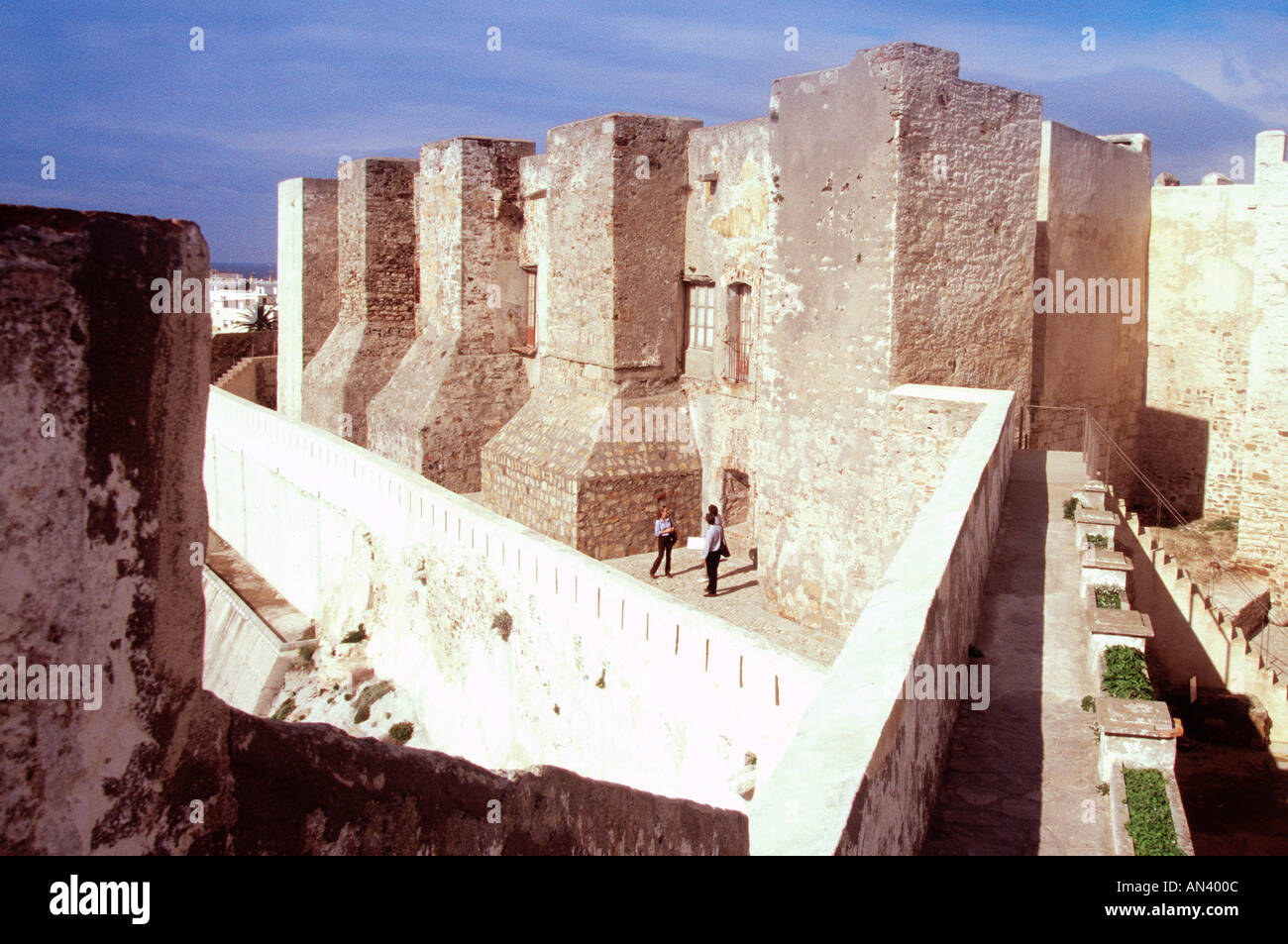 Spain Cadiz Guzman el Bueno castle at Tarifa  Stock Photo