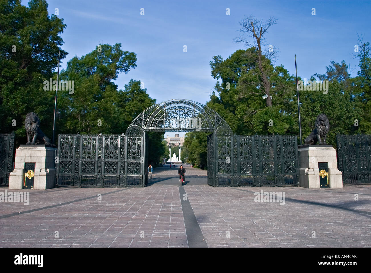 Entrance Gate to Castillo de Chapultepec, Mexico City Stock Photo