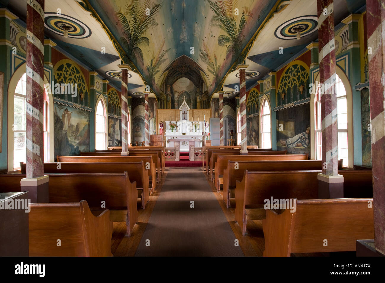 The Painted Church, St. Benedict's Catholic Church. Stock Photo