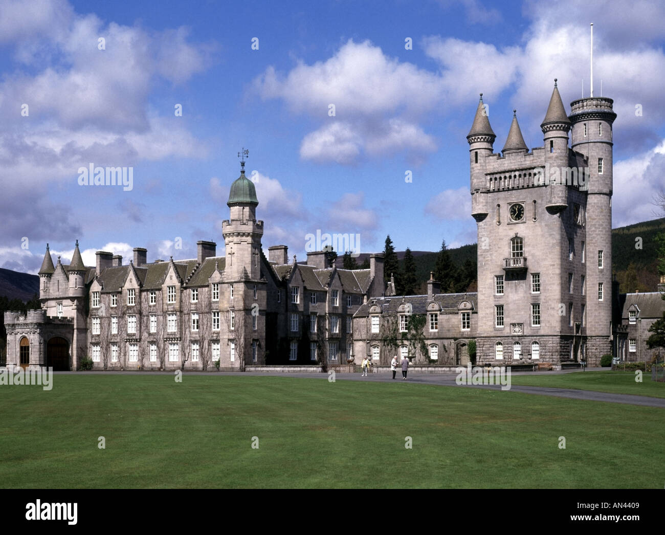 Balmoral Castle Victorian Royal Scottish baronial mansion & Estate House owned by Queen Elizabeth II Crathie Royal Deeside  Aberdeenshire Scotland UK Stock Photo
