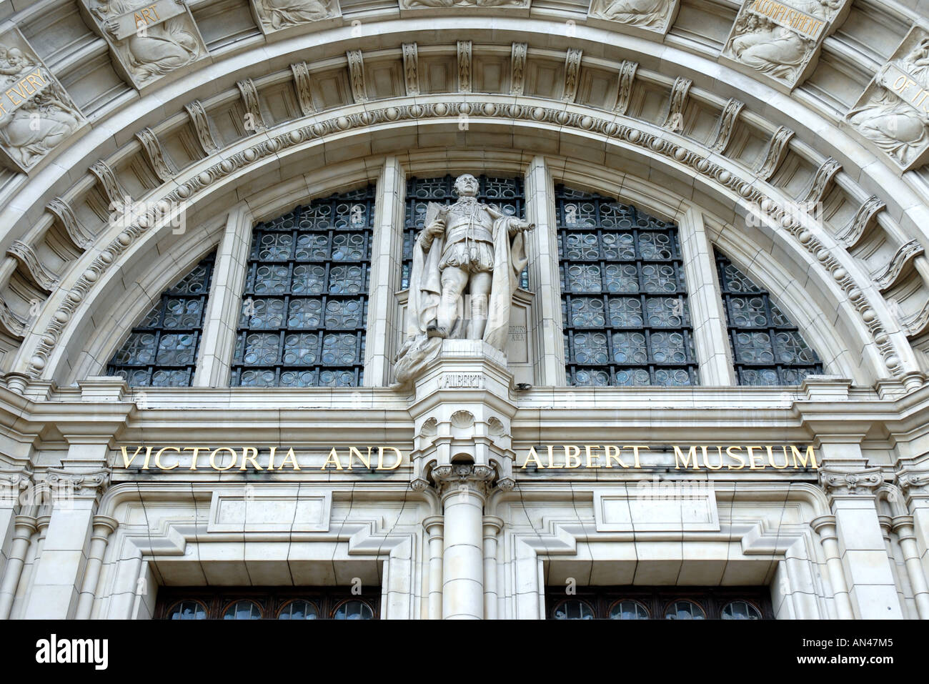 The Victoria and Albert Museum main entrance Kensington London Stock