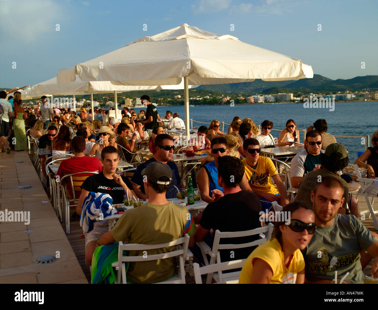 Ibiza San Antoni Sunset Strip Cafe Del Mar Stock Photo - Alamy