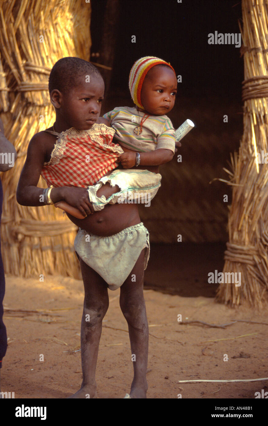 Gourmantche Children near Fada N Gourma Burkina Faso West Africa Stock Photo