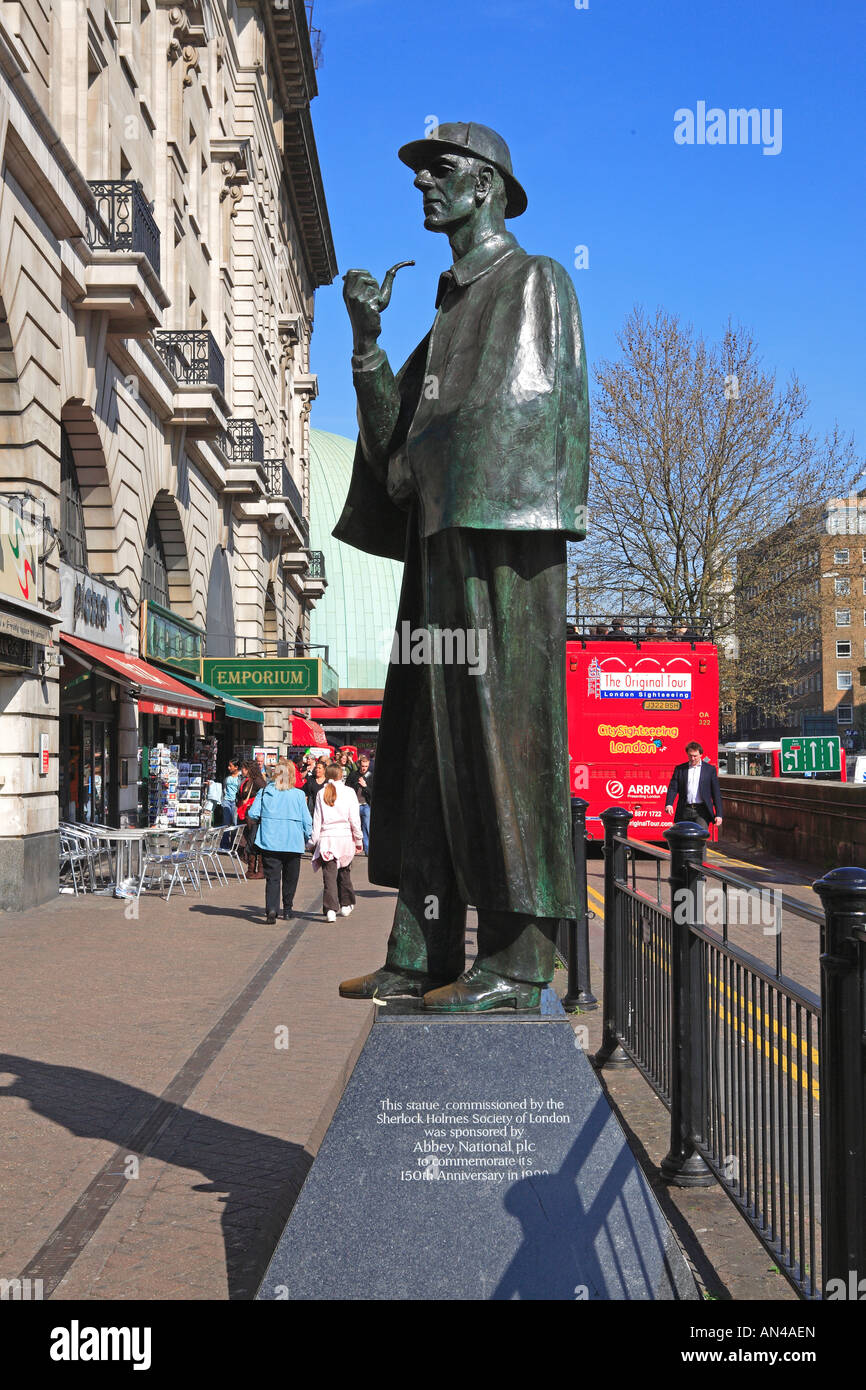 Sherlock Holmes Statue, Baker Street Stock Photo