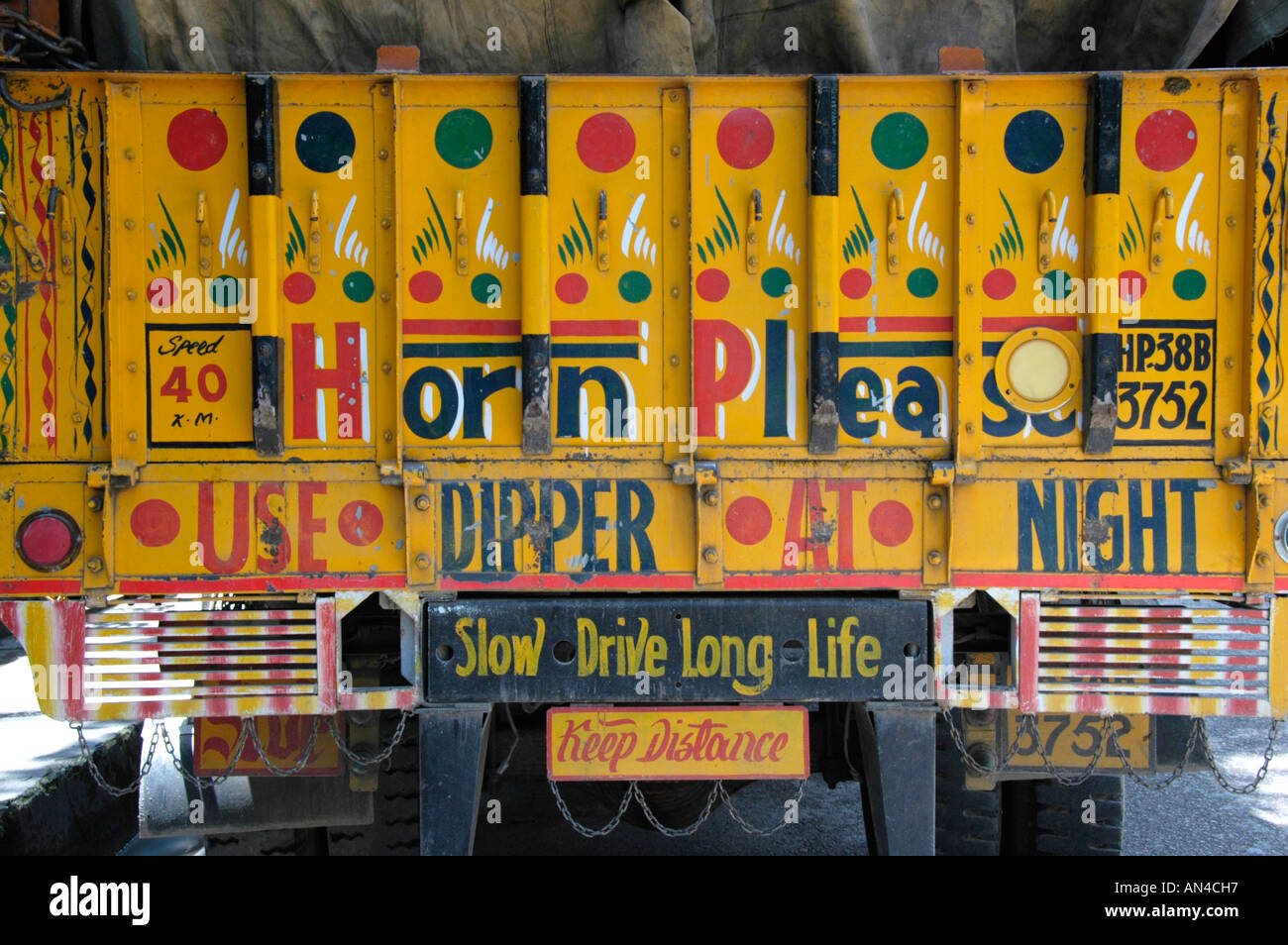 Decorated truck Manali India Stock Photo