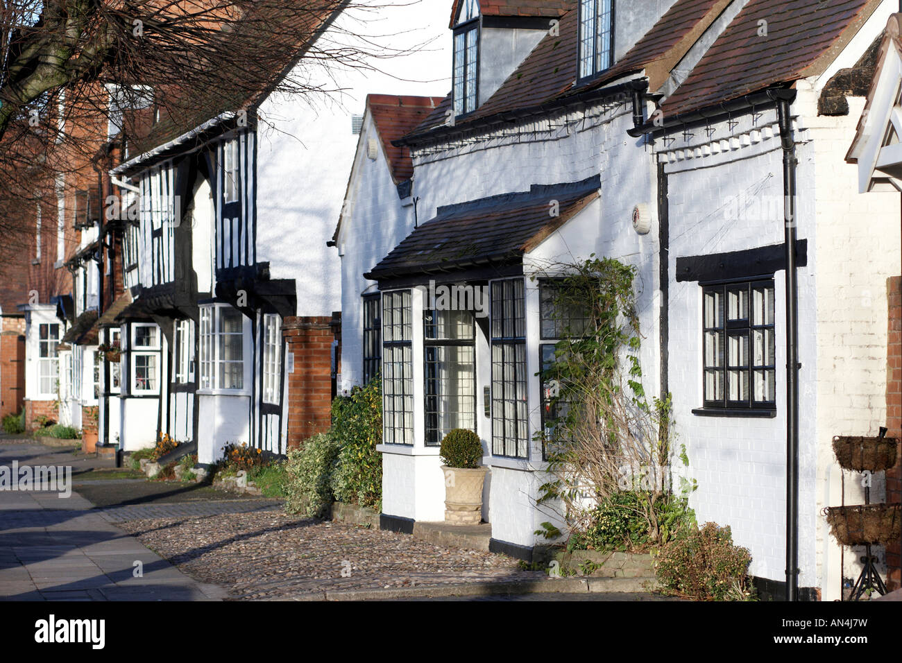 Houses on the high street of henley in arden village warwickshire england uk Stock Photo Alamy
