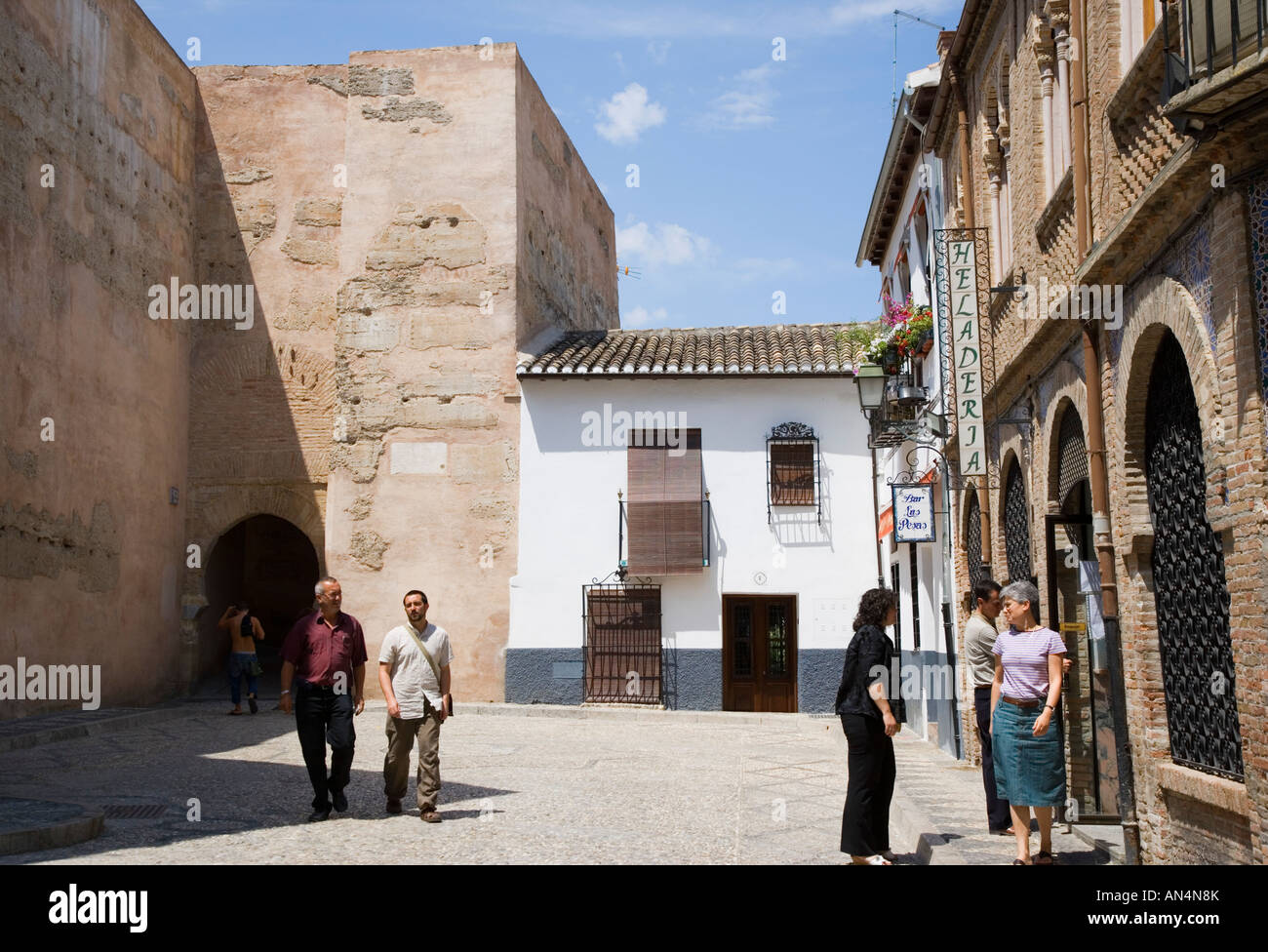 Granada Granada Province Spain Street scene in the Albayzin Stock Photo