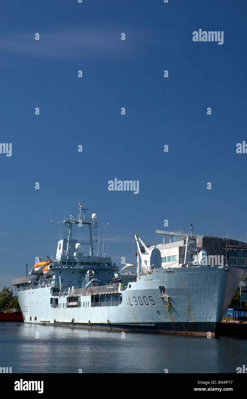 The Sir Galahad Ship Roath Basin Cardiff Bay South Wales Stock Photo