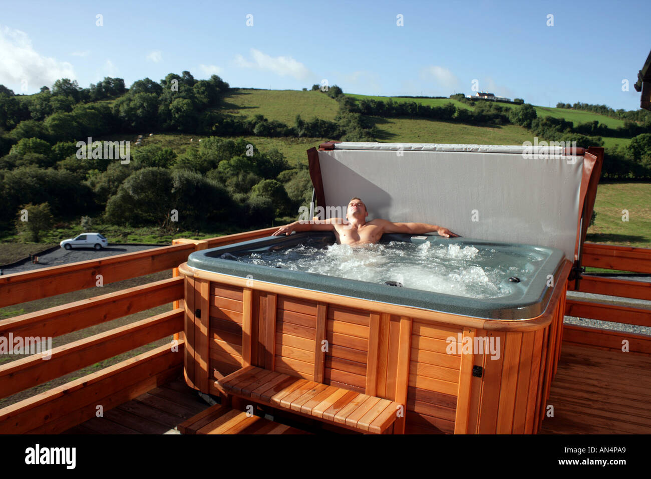 hot tub, County Cavan, Ireland Stock Photo Alamy