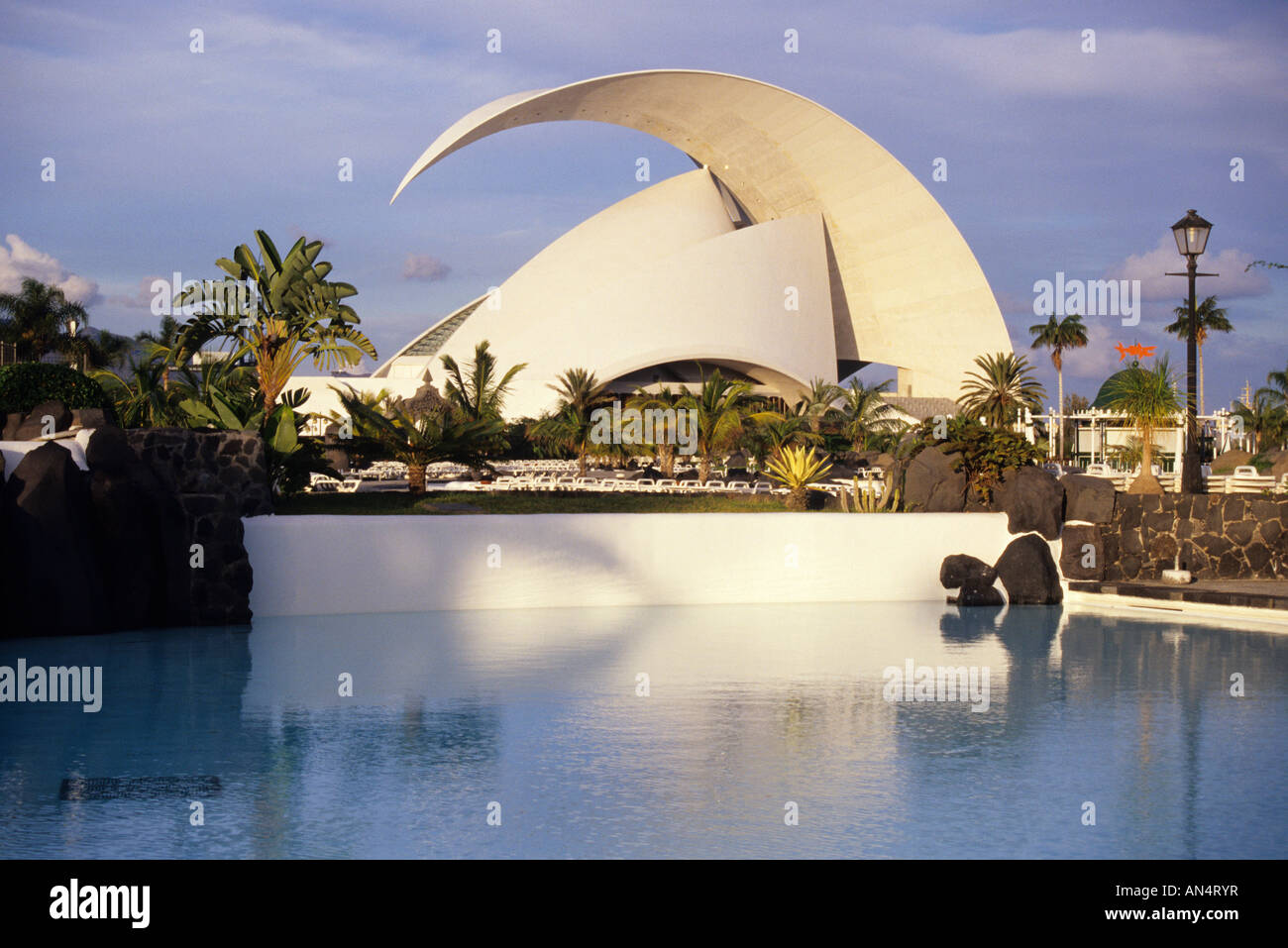 Auditorium by architect Santiago Calatrava in Santa Cruz de Tenerife TENERIFE ISLAND Canary Islands SPAIN Stock Photo