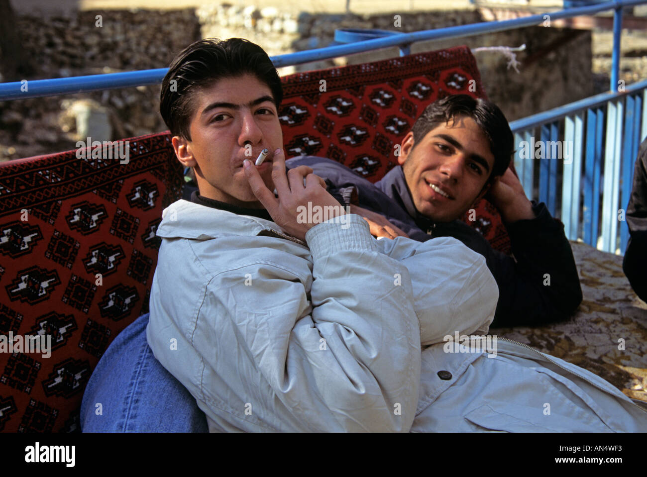 Iranian homosexual couple Stock Photo