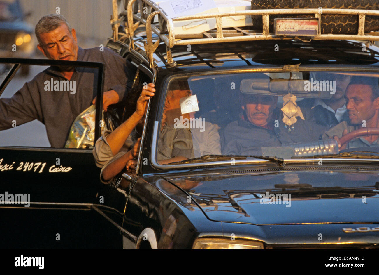 Crowded taxi, Cairo, Egypt Stock Photo Alamy